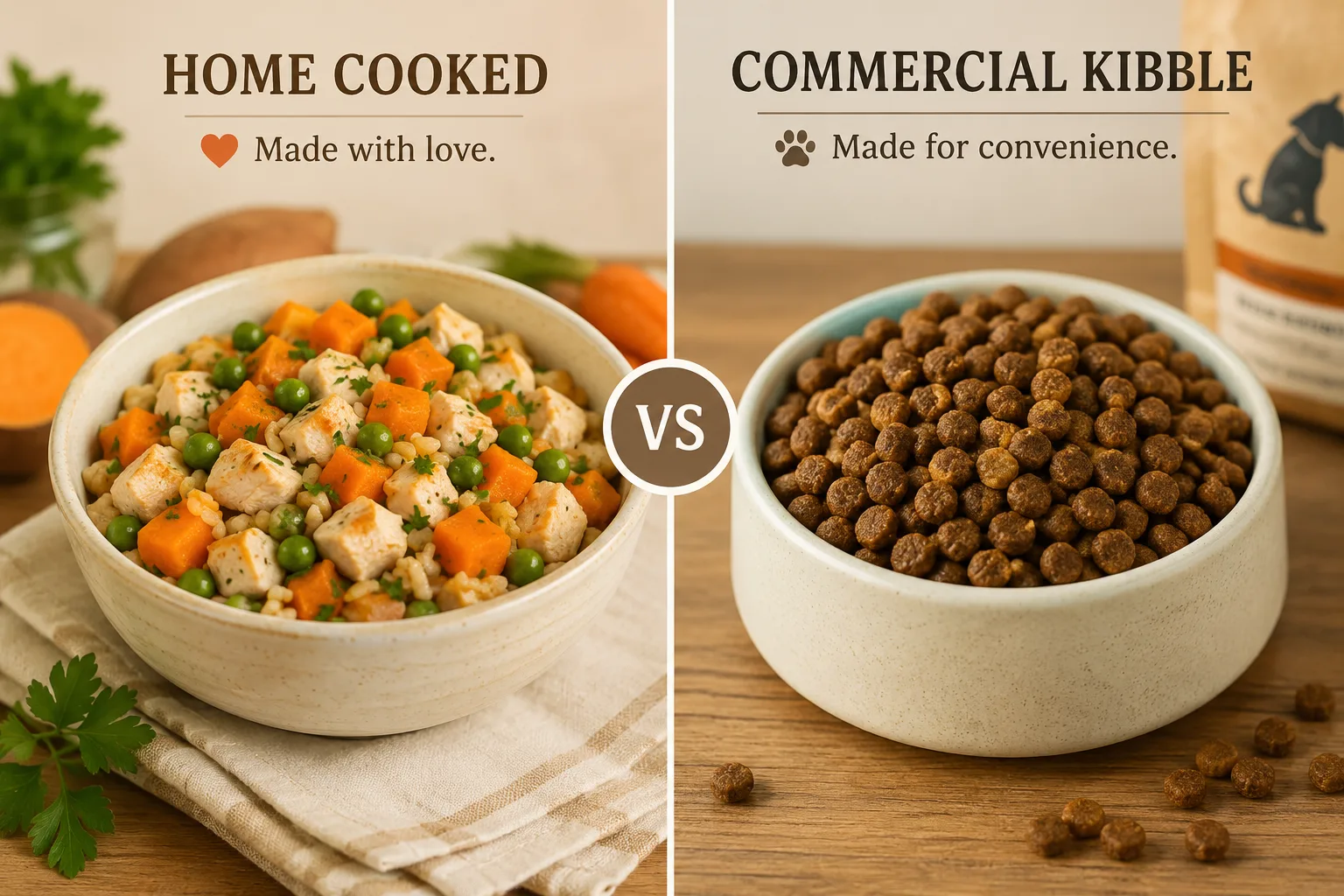 home cooked food vs dog food India Gurgaon Bark 'N Stay