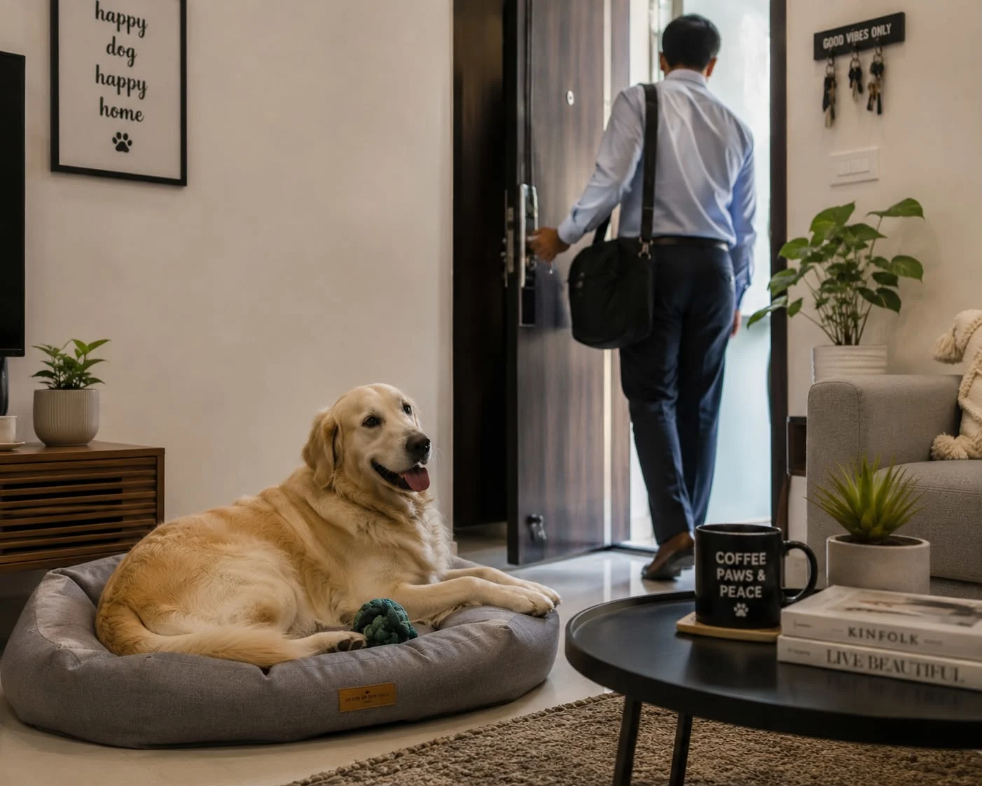 dog routine when owner goes to office Gurgaon India