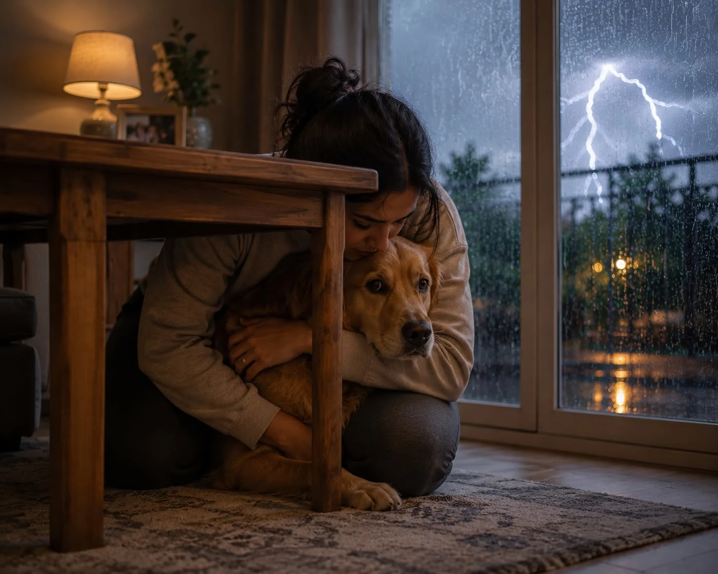 dog thunder anxiety monsoon Gurgaon India
