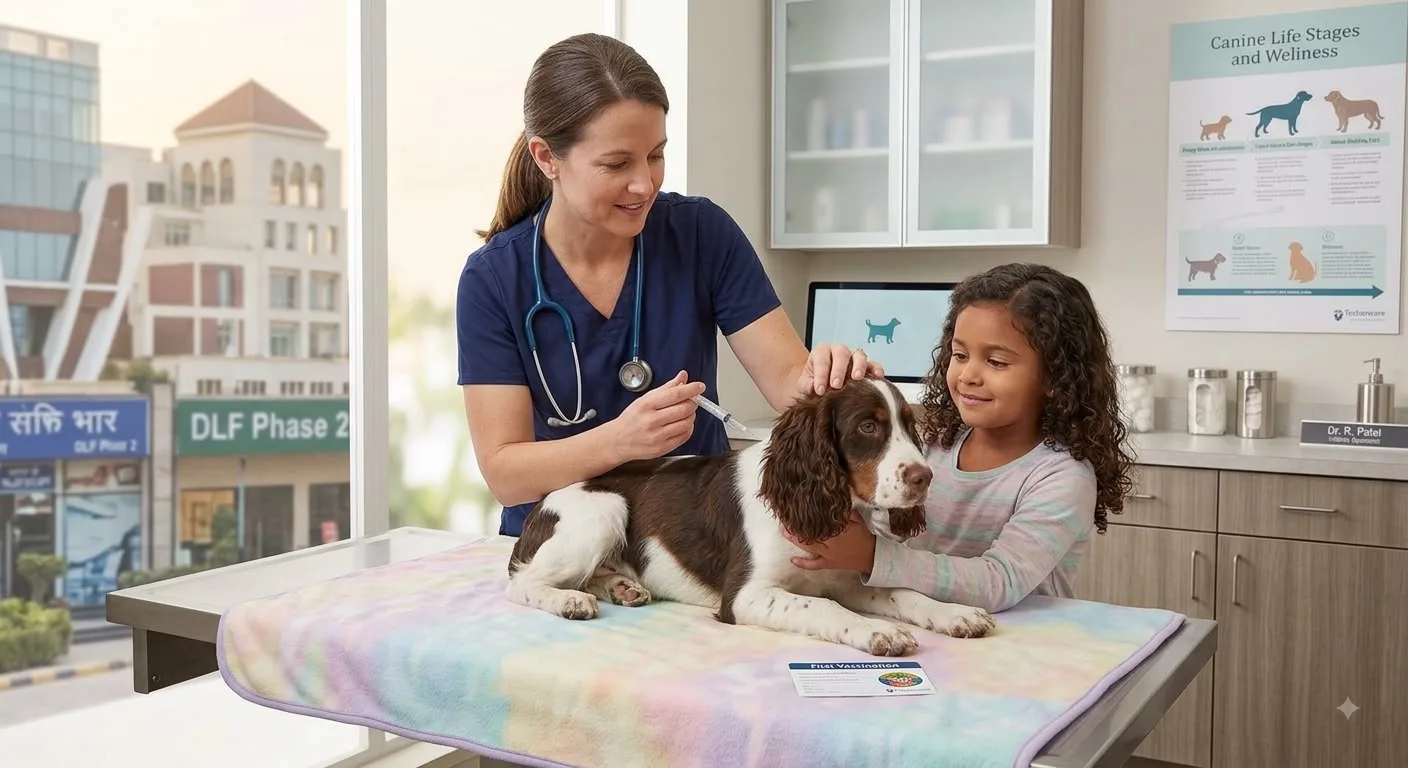 puppy first vaccination India schedule Gurgaon